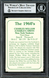 Charley Smith Autographed 1978 TCMA Card #289 New York Yankees Beckett BAS #12306750
