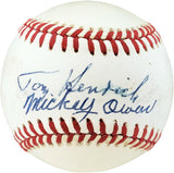 Tom Henrich & Mickey Owen Autographed Official AL Baseball New York Yankees, Brooklyn Dodgers PSA/DNA #D46118