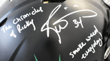 Ricky Williams Autographed Custom F/S Speed Authentic Helmet - JSA W *Silver