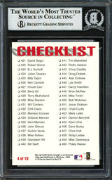 Alex Rodriguez Autographed 1997 Fleer Ultra Checklist Card #4 Seattle Mariners Beckett BAS #12410226