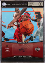 LeBron James Signed 2005 UD 8x10 Signature Portraits #LJ1 Card Auto 10! BAS Slab