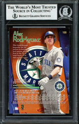 Alex Rodriguez Autographed 1997 Skybox Circa Card #100 Seattle Mariners Beckett BAS #12410257