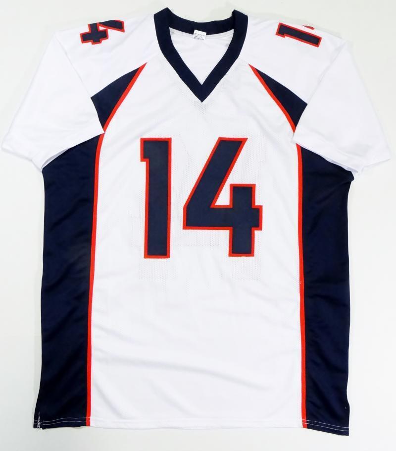 Courtland Sutton Autographed White Pro Style Jersey - JSA W Auth *4