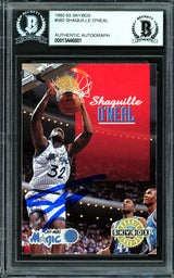 Shaquille Shaq O'Neal Autographed 1992-93 Skybox Rookie Card #382 Orlando Magic Beckett BAS #13446801