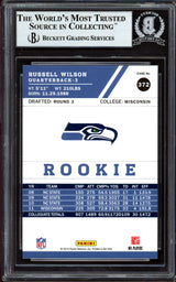 Russell Wilson Autographed 2012 Score Glossy Rookie Card #372 Seattle Seahawks Beckett BAS #13447087
