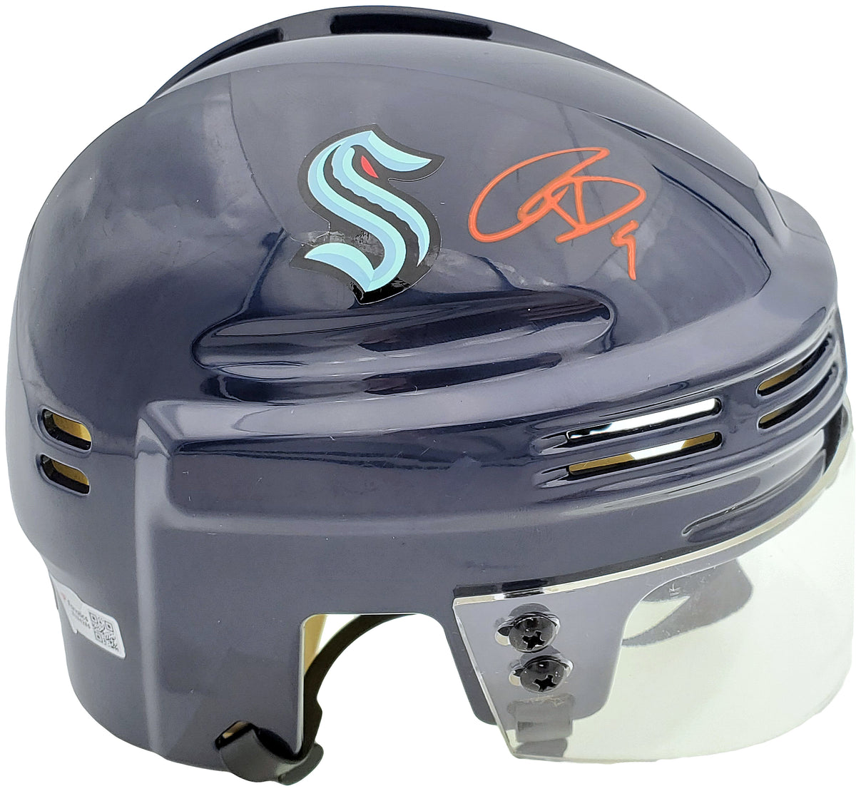Ryan Donato Autographed Seattle Kraken Blue Mini Helmet Fanatics Holo Stock #200878