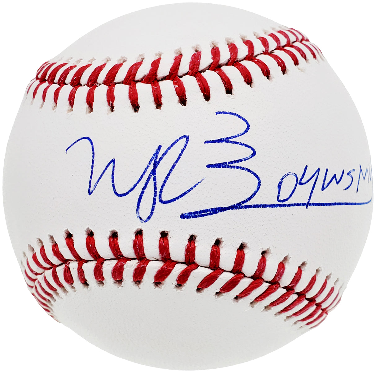 Manny Ramirez Autographed Official MLB Baseball Boston Red Sox "04 WS MVP" Beckett BAS QR Stock #200883