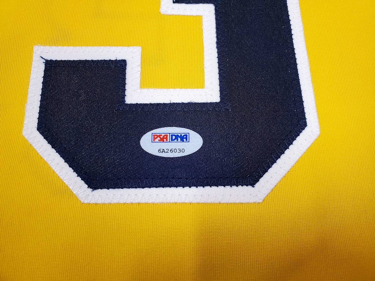 Michigan Wolverines Trey Burke Autographed Yellow Jersey PSA/DNA Stock #200887