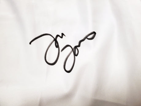 Jon Bones Jones Autographed White Boxing Trunks Beckett BAS QR Stock #200323
