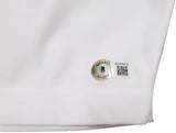 Jon Bones Jones Autographed White Boxing Trunks Beckett BAS QR Stock #200323