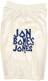 Jon Bones Jones Autographed White Boxing Trunks Beckett BAS QR Stock #200323