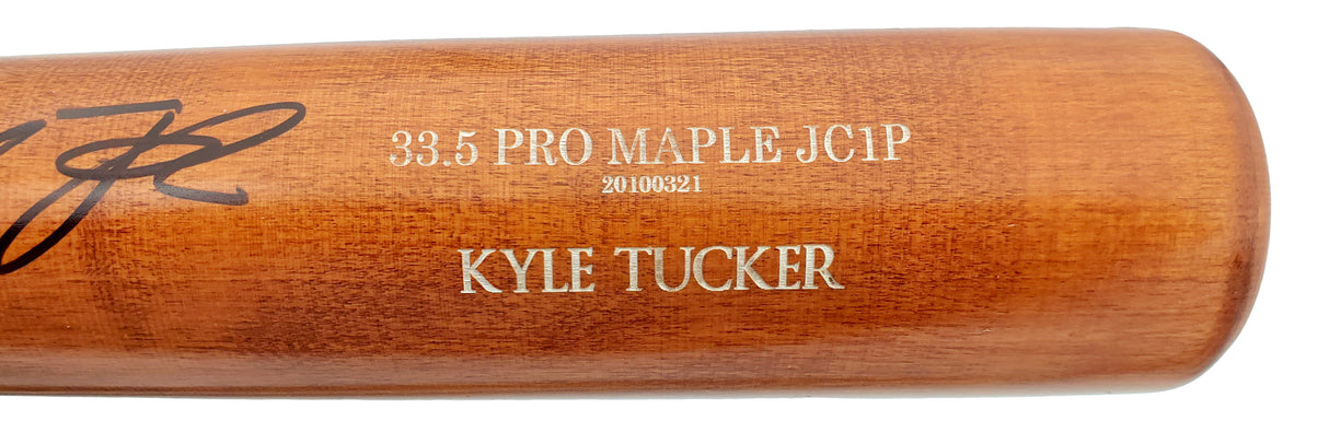 Kyle Tucker Autographed Brown Old Hickory Game Model Bat Houston Astros Beckett BAS Stock #200451