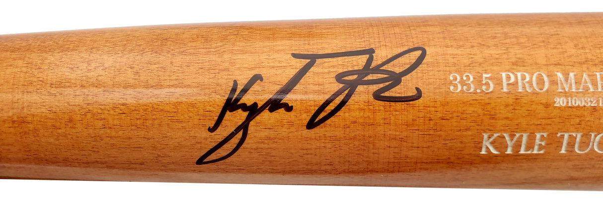 Kyle Tucker Autographed Brown Old Hickory Game Model Bat Houston Astros Beckett BAS Stock #200453