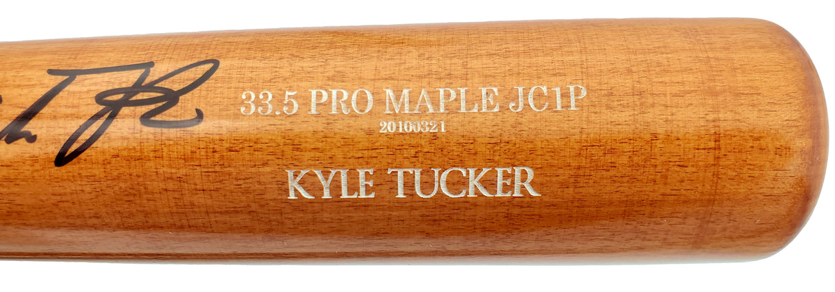 Kyle Tucker Autographed Brown Old Hickory Game Model Bat Houston Astros Beckett BAS Stock #200453