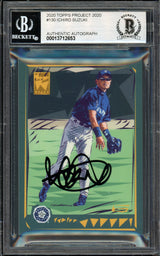 Ichiro Suzuki Autographed Topps Project 2020 Naturel Card #130 Seattle Mariners Auto Grade Gem Mint 10 Black #4/5 Beckett BAS #13712653