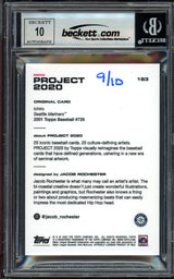Ichiro Suzuki Autographed Topps Project 2020 Jacob Rochester Card #183 Seattle Mariners Auto Grade Gem Mint 10 Teal #/10 Beckett BAS Stock #200993