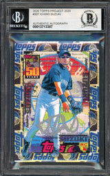 Ichiro Suzuki Autographed Topps Project 2020 Tyson Beck Card #307 Seattle Mariners Auto Grade Gem Mint 10 Silver #7/10 Beckett BAS #13713387