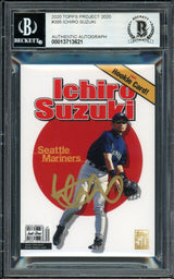 Ichiro Suzuki Autographed Topps Project 2020 Don C Card #395 Seattle Mariners Auto Grade Gem Mint 10 Gold #10/10 Beckett BAS #13713621