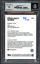 Ichiro Suzuki Autographed Topps Project 2020 Don C Card #395 Seattle Mariners Auto Grade Gem Mint 10 Silver #/10 Beckett BAS Stock #201061