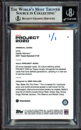 Ichiro Suzuki Autographed Topps Project 2020 Ben Baller Card #1 Seattle Mariners "10X 200" Silver #1/1 Beckett BAS #13713728