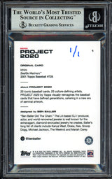Ichiro Suzuki Autographed Topps Project 2020 Ben Baller Card #1 Seattle Mariners "10X AS" Silver #1/1 Beckett BAS #13713735