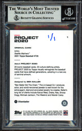 Ichiro Suzuki Autographed Topps Project 2020 Ben Baller Card #1 Seattle Mariners "311 BA" Silver #1/1 Beckett BAS #13713742