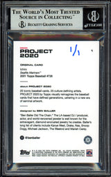 Ichiro Suzuki Autographed Topps Project 2020 Ben Baller Card #1 Seattle Mariners "07 AS MVP" Silver #1/1 Beckett BAS #13713734