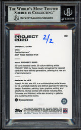Ichiro Suzuki Autographed Topps Project 2020 JK5 Card #32 Seattle Mariners Silver #2/2 Beckett BAS #13713751