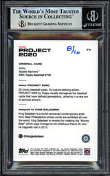 Ichiro Suzuki Autographed Topps Project 2020 King Saladeen Card #77 Seattle Mariners Silver #/10 Beckett BAS Stock #201090
