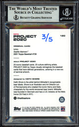 Ichiro Suzuki Autographed Topps Project 2020 Keith Shore Card #120 Seattle Mariners Gold #3/5 Beckett BAS #13713786