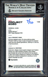 Ichiro Suzuki Autographed Topps Project 2020 Grotesk Card #149 Seattle Mariners Gold #/10 Beckett BAS Stock #201102