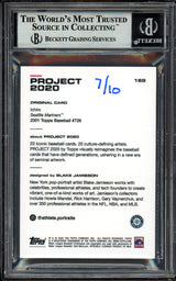 Ichiro Suzuki Autographed Topps Project 2020 Blake Jamieson Card #169 Seattle Mariners Lime Green #7/10 Beckett BAS #13713802
