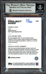 Ichiro Suzuki Autographed Topps Project 2020 Blake Jamieson Card #169 Seattle Mariners Teal #7/10 Beckett BAS #13713808