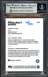 Ichiro Suzuki Autographed Topps Project 2020 Jacob Rochester Card #183 Seattle Mariners Gold #6/10 Beckett BAS #13714095