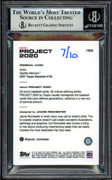 Ichiro Suzuki Autographed Topps Project 2020 Jacob Rochester Card #183 Seattle Mariners Gold #7/10 Beckett BAS #13713838