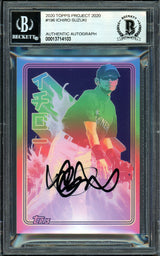 Ichiro Suzuki Autographed Topps Project 2020 Matt Taylor Card #196 Seattle Mariners Black #4/10 Beckett BAS #13714103
