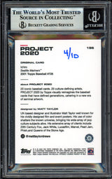 Ichiro Suzuki Autographed Topps Project 2020 Matt Taylor Card #196 Seattle Mariners Black #4/10 Beckett BAS #13714103