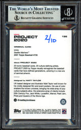 Ichiro Suzuki Autographed Topps Project 2020 Matt Taylor Card #196 Seattle Mariners Black #2/10 Beckett BAS #13714099