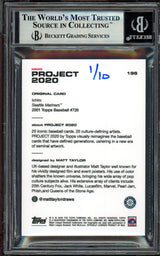Ichiro Suzuki Autographed Topps Project 2020 Matt Taylor Card #196 Seattle Mariners Gold #1/10 Beckett BAS #13713842