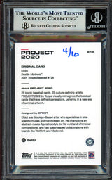 Ichiro Suzuki Autographed Topps Project 2020 Efdot Card #215 Seattle Mariners Gold #/10 Beckett BAS Stock #201123