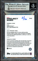 Ichiro Suzuki Autographed Topps Project 2020 Fucci Card #243 Seattle Mariners Teal #/10 Beckett BAS Stock #201125