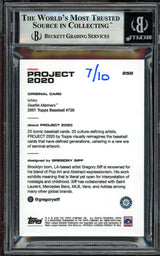Ichiro Suzuki Autographed Topps Project 2020 Gregory Siff Card #252 Seattle Mariners Gold #/10 Beckett BAS Stock #201129