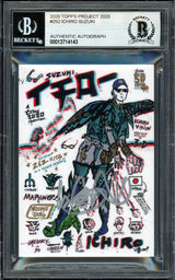 Ichiro Suzuki Autographed Topps Project 2020 Gregory Siff Card #252 Seattle Mariners Silver #1/1 Beckett BAS #13714143