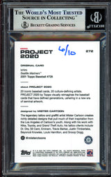 Ichiro Suzuki Autographed Topps Project 2020 Mister Cartoon Card #272 Seattle Mariners Gold #/10 Beckett BAS Stock #201131
