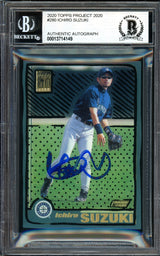 Ichiro Suzuki Autographed Topps Project 2020 Joshua Vides Card #280 Seattle Mariners Blue #/10 Beckett BAS Stock #201133