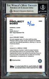 Ichiro Suzuki Autographed Topps Project 2020 Joshua Vides Card #280 Seattle Mariners Blue #/10 Beckett BAS Stock #201133