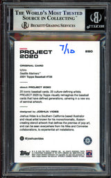 Ichiro Suzuki Autographed Topps Project 2020 Joshua Vides Card #280 Seattle Mariners Gold #7/10 Beckett BAS #13714158