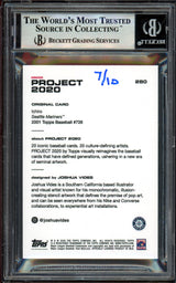 Ichiro Suzuki Autographed Topps Project 2020 Joshua Vides Card #280 Seattle Mariners Gold #7/10 Beckett BAS #13714158