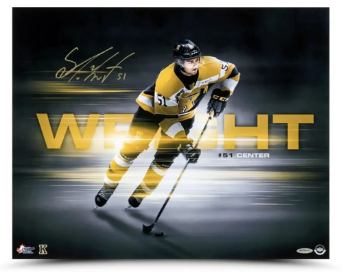 Shane Wright Autographed Kingston Frontenacs "Next In Line" 16 x 20 Photograph UDA