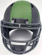 Tyler Lockett Autographed Seattle Seahawks Eclipse Black Speed Mini Helmet MCS Holo Stock #200481